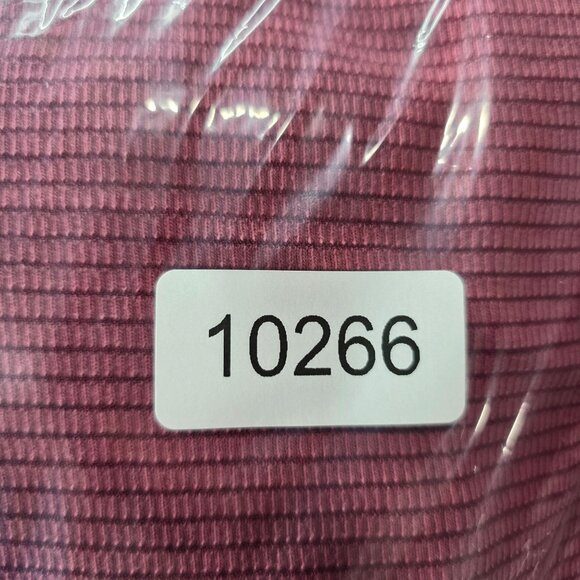 Womens Coldwater Creek Red Textured Top 1/4 Button Long Sleeve Cotton Size M - Picture 7 of 7